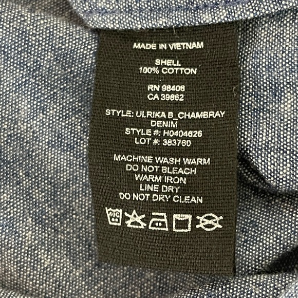 Theory Ulrika B Chambray One Shoulder Mini Dress/ Tunic Size 2 - Picture 8 of 9